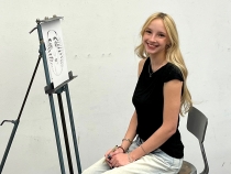 Tori Hyder with Art
