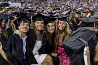 photo of graduates in stadium