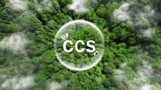 overhead photo of forest, with text/graphic in white