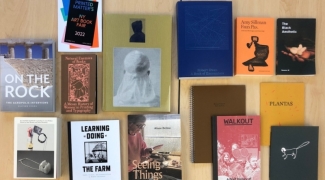 books arranged on a table