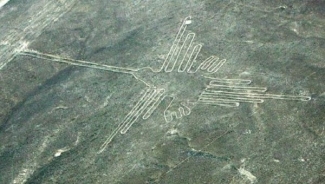 aerial photo of ancient design in the earth