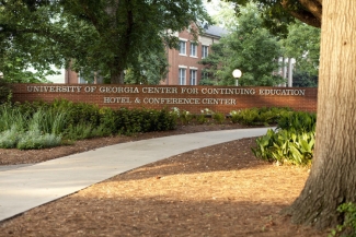 Brick sign for the Georgia Center