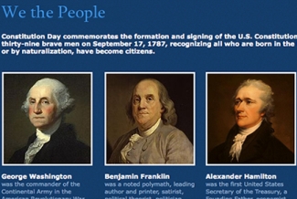 graphic with Franklin Washington and Hamilton