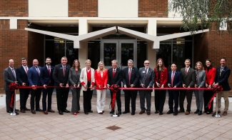 group photo at ribbon cutting