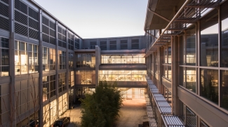 photo of building multi-floor building at twilight