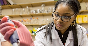 woman in lab