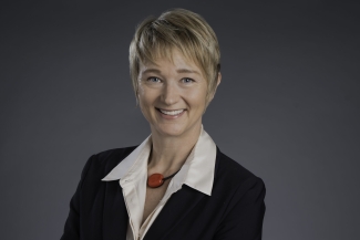 studio headshot portrait of woman 