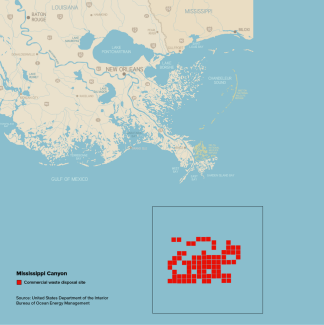 graphic map of Gulf of Mexico