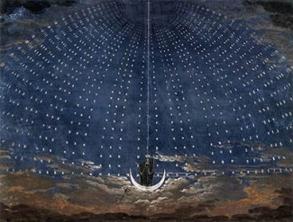 stars and moon stage set