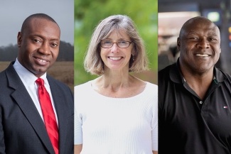 headshots of three people, aligned horizontally