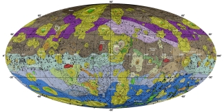 colored diagram of oblong celestial body