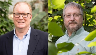 side-by-side headshots of two men