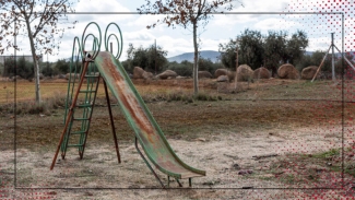 photo of abandoned sliding board, playground