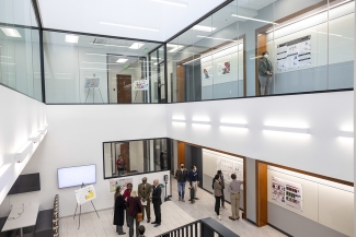 photo of building interior with people