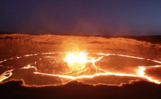 photo of active volcano