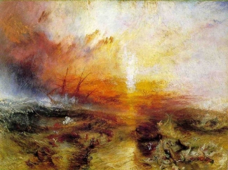 oil painting by J.M.W. Turner, The Slave Ship, 1840