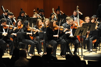 orchestra on stage