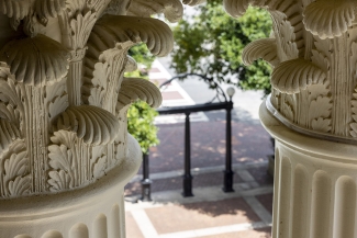 photo of arch and column capitals