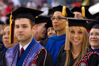 people in caps and gowns