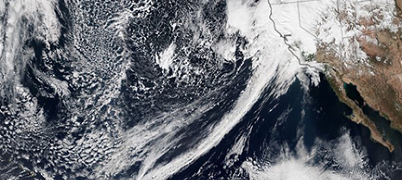 satellite photo over the Pacific Ocean