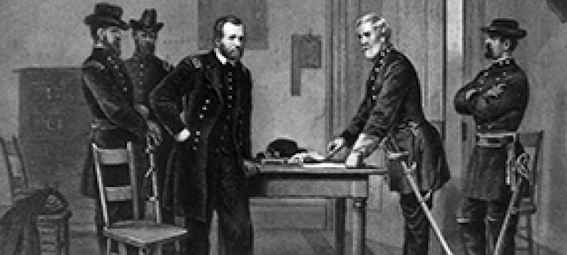 Appomattox illustration, black and white