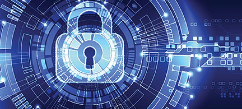 cyber graphic with lock