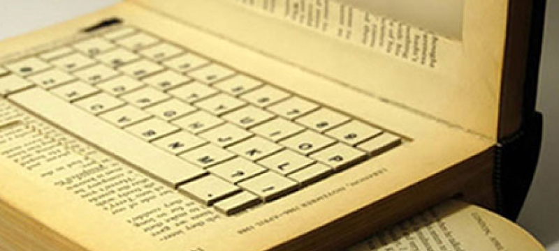 book made into a laptop