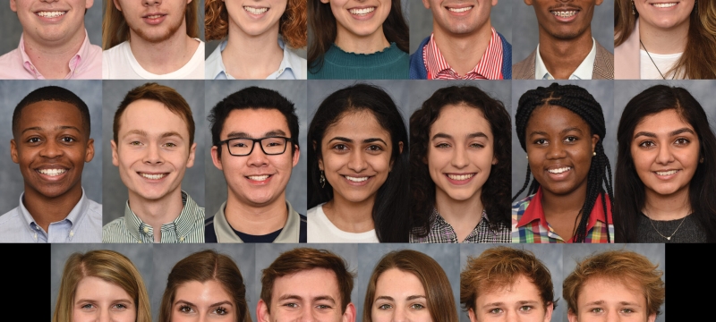 heads of 20 people in three rows