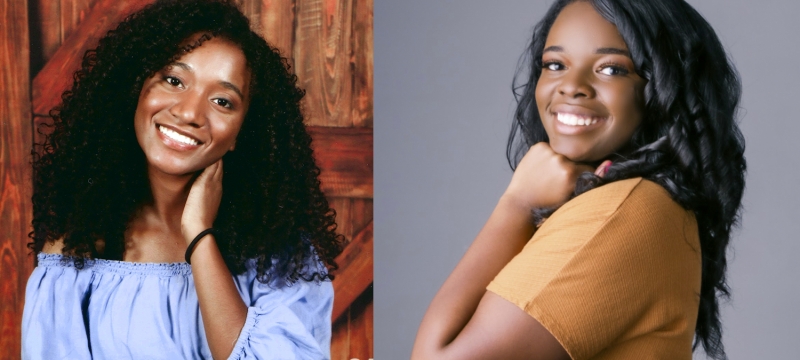 side by side photos of two women