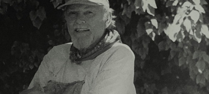 Man outside b/w