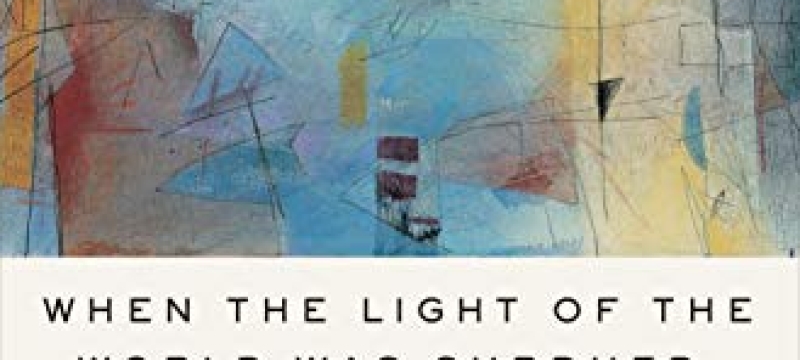 book cover with painting and text on white