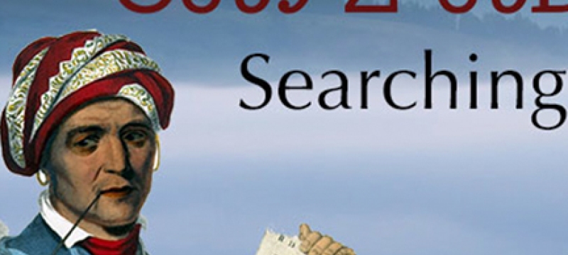 Sequoyah graphic with Cherokee letters