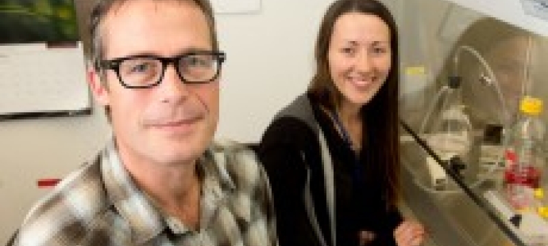 Boris Striepen and cellular biology doctoral candidate Maria Francia