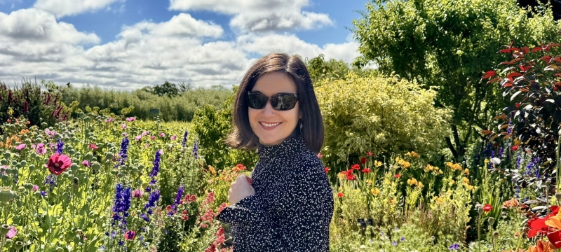photo of woman in garden, day