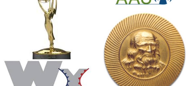 logos and emmy statue