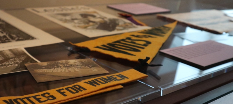 photo of historical documents display