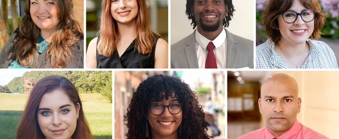 collage of seven headshots of people