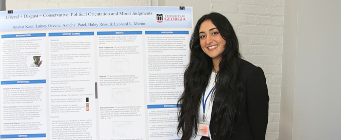 photo of woman with poster