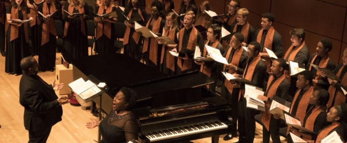 photo of choral singers in concert