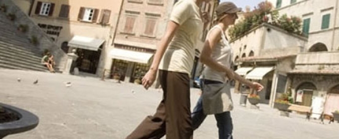 people in a piazza