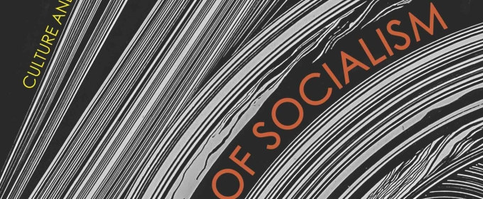 graphic with lines and curves, text in yellow and orange