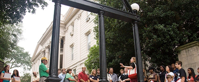 UGA Arch with people