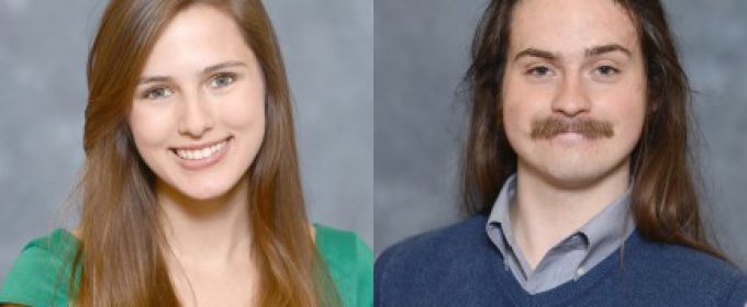 two students, headshots, woman and man