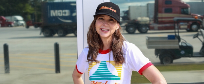 photo of woman outside a truckstop