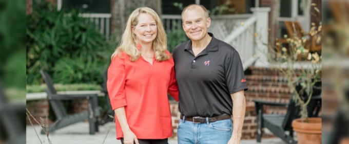 photo of two people, outdoors, steps and porch in background