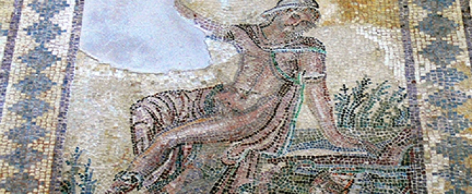 mosaic of greek god