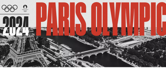 banner graphic with red letter and photo of Paris with Eiffel Tower