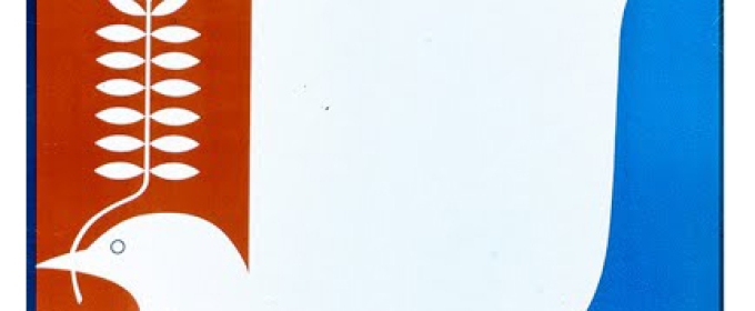 Dove graphic in red white and blue