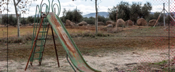 photo of abandoned sliding board, playground