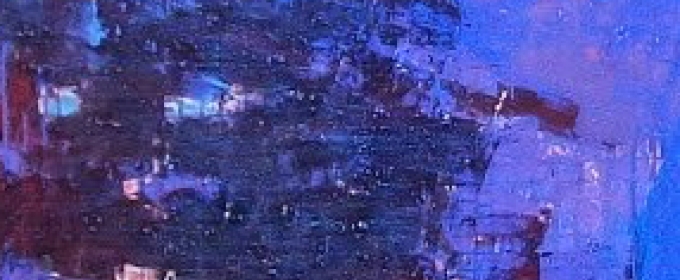 blue painting detail